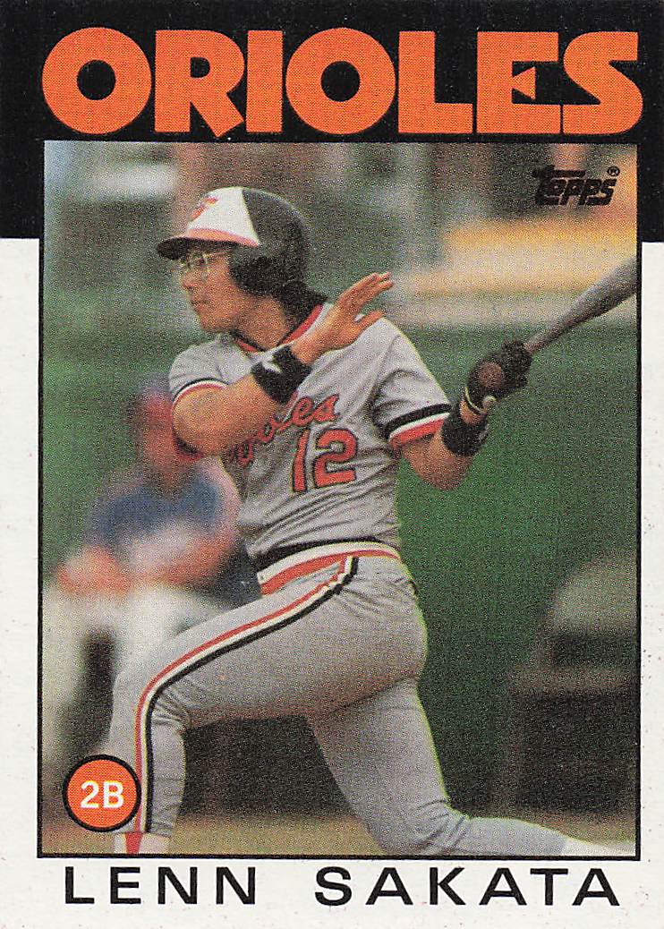 1986 Topps Baseball Lenn Sakata #446