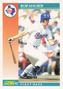 1992 Score Baseball Rob Maurer #767b Rookie