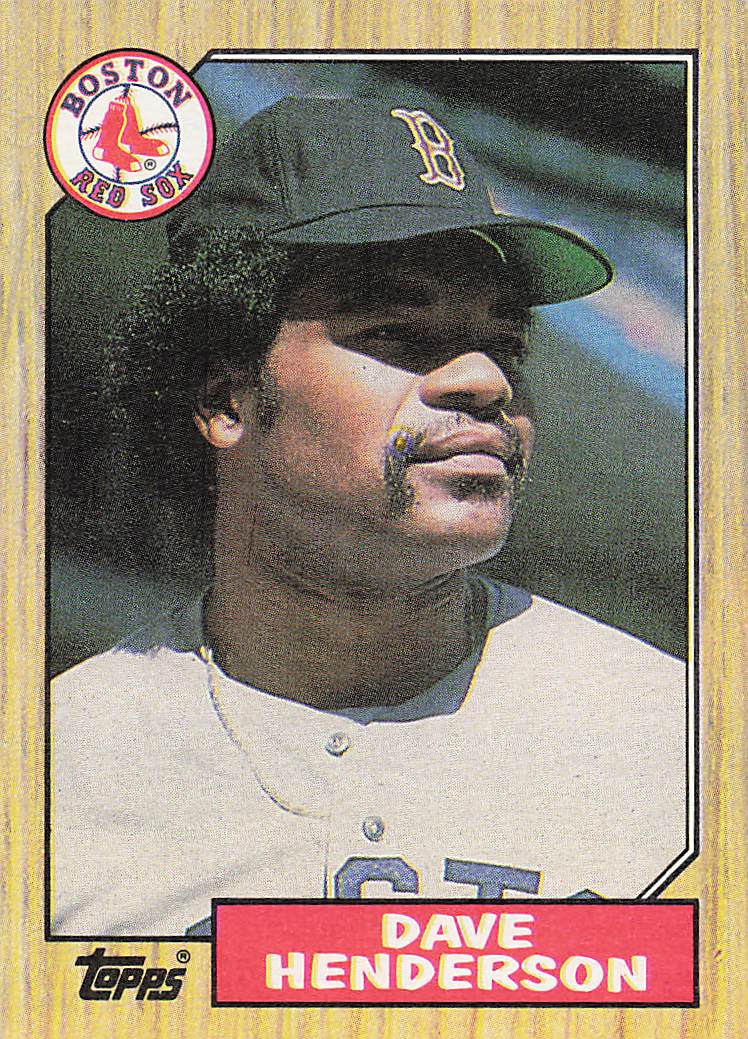 1987 Topps Baseball Dave Henderson #452