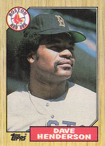 1987 Topps Baseball Dave Henderson #452