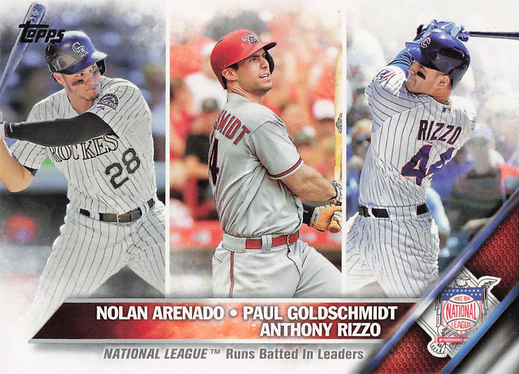 2016 Topps Baseball (Nolan Arenado / Paul Goldschmidt / Anthony Rizzo) LL #166