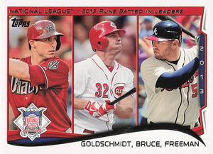 2014 Topps Baseball Paul Goldschmidt / Jay Bruce / Freddie Freeman #143