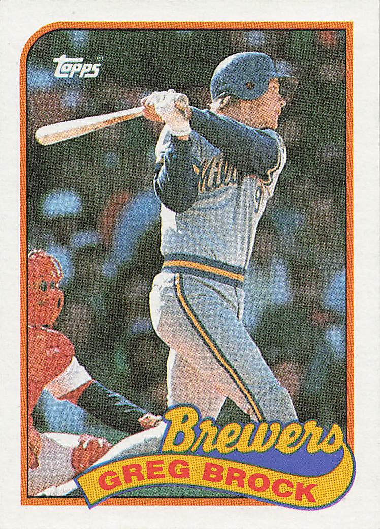 1989 Topps Baseball Greg Brock #517