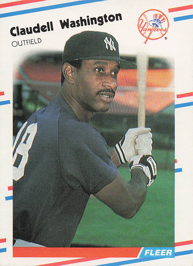 1988 Fleer Baseball Claudell Washington #225