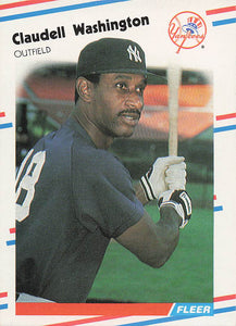1988 Fleer Baseball Claudell Washington #225