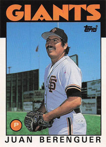 1986 Topps Traded Baseball Juan Berenguer #9T