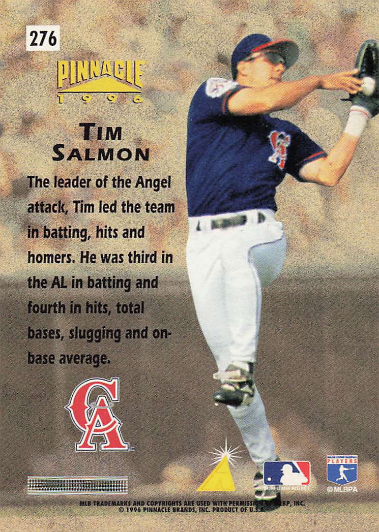 1996 Pinnacle Baseball Tim Salmon #276