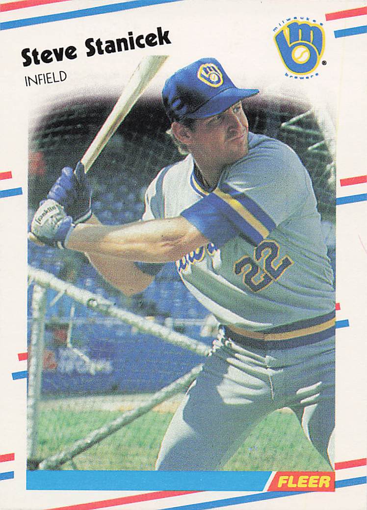 1988 Fleer Baseball Steve Stanicek #174 Rookie