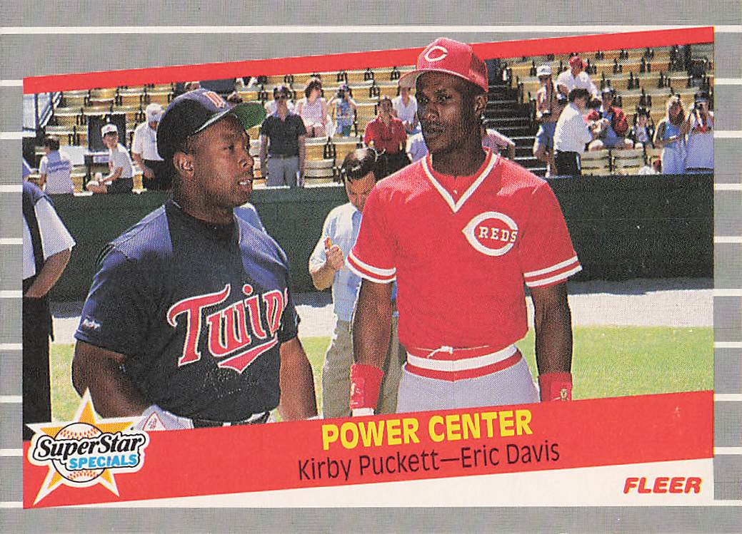 1989 Fleer Baseball Power Center (Kirby Puckett / Eric Davis) SSS, CPC #639