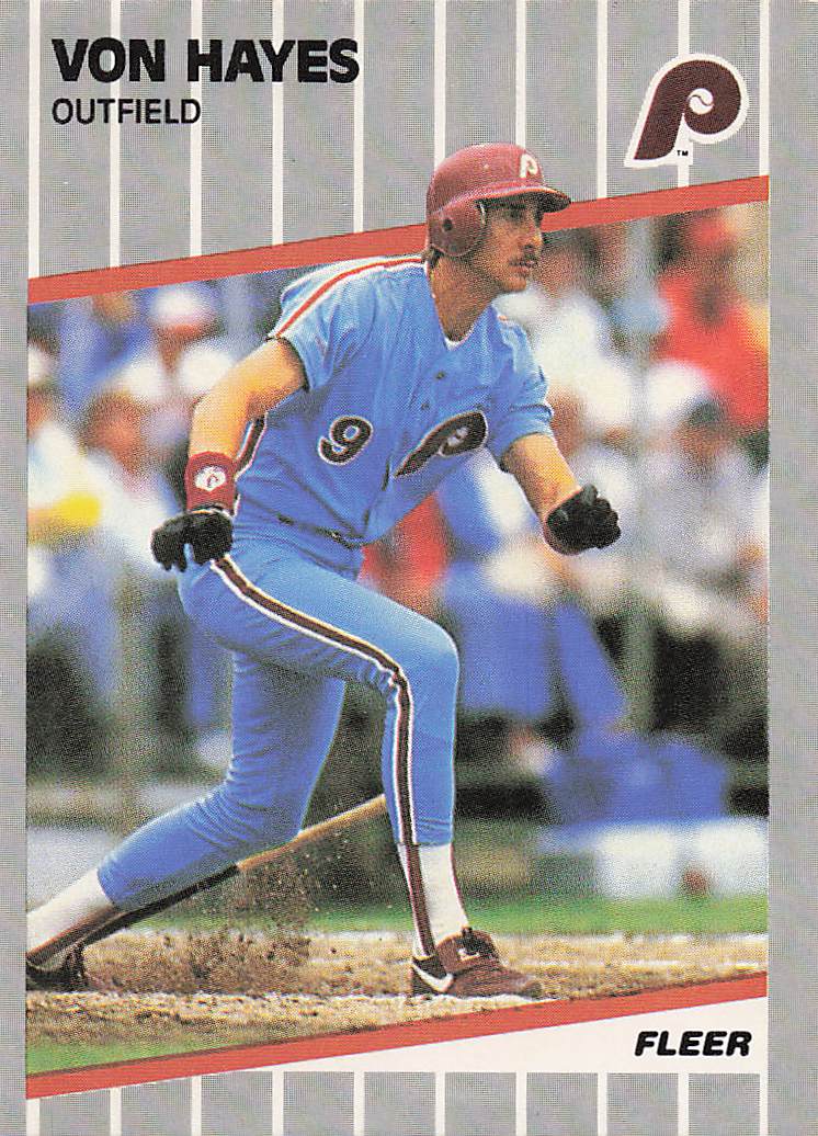 1989 Fleer Baseball Von Hayes #571