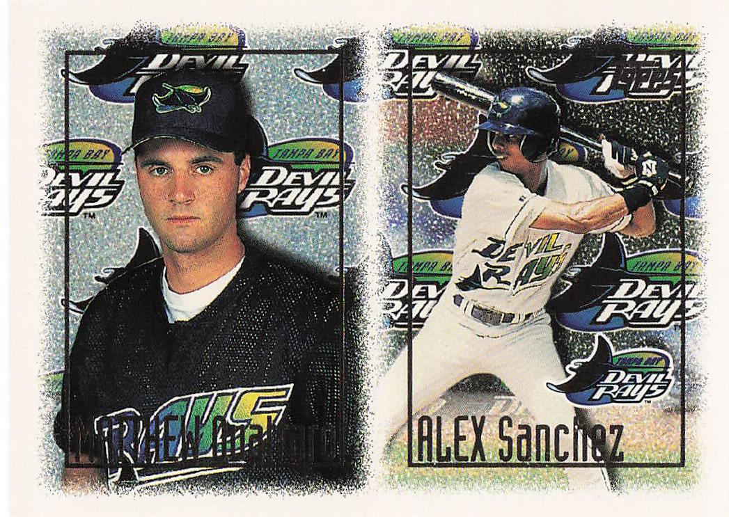 1997 Topps Baseball Matt Quatraro / Alex Sanchez RC #252 Rookie