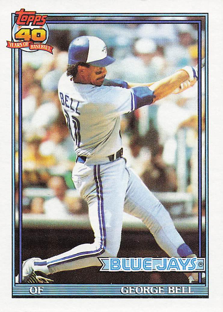 1991 Topps Baseball George Bell #440c
