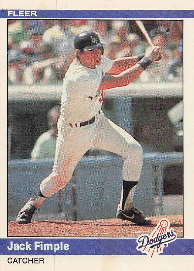 1984 Fleer Baseball Jack Fimple #99 Rookie