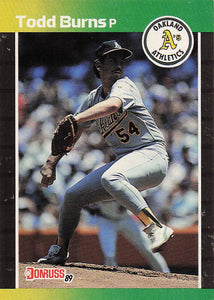 1989 Donruss Baseball Todd Burns #564