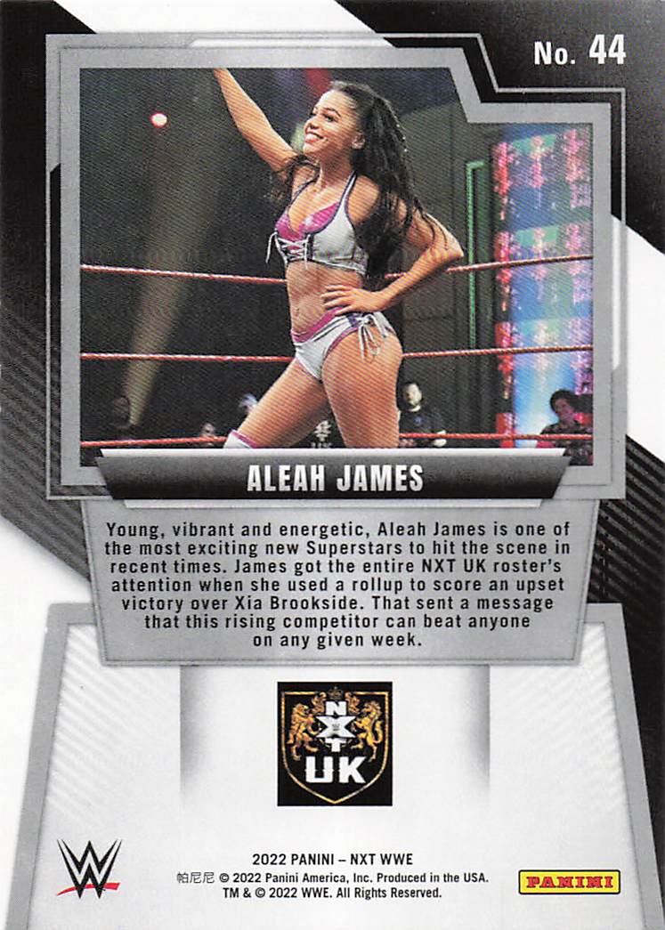 2022 Panini NXT 2.0 WWE Wrestling Aleah James #44 Rookie