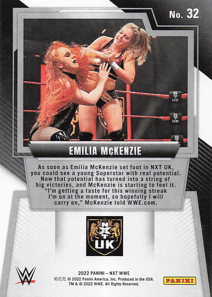 2022 Panini NXT 2.0 WWE Wrestling Emilia McKenzie #32 Rookie