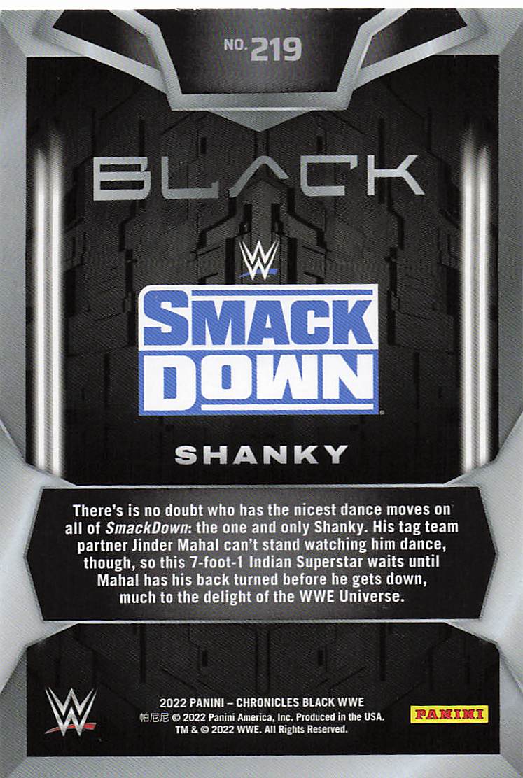 2022 Panini Chronicles WWE Wrestling Shanky #219 Rookie