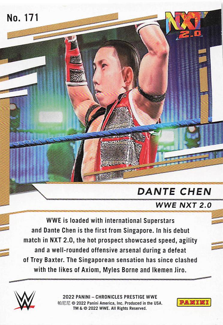 2022 Panini Chronicles WWE Wrestling Dante Chen #171 Rookie