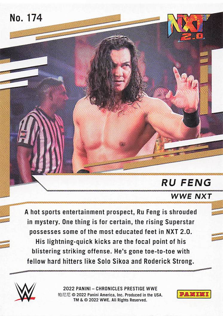 2022 Panini Chronicles WWE Wrestling Ru Feng #174 Rookie
