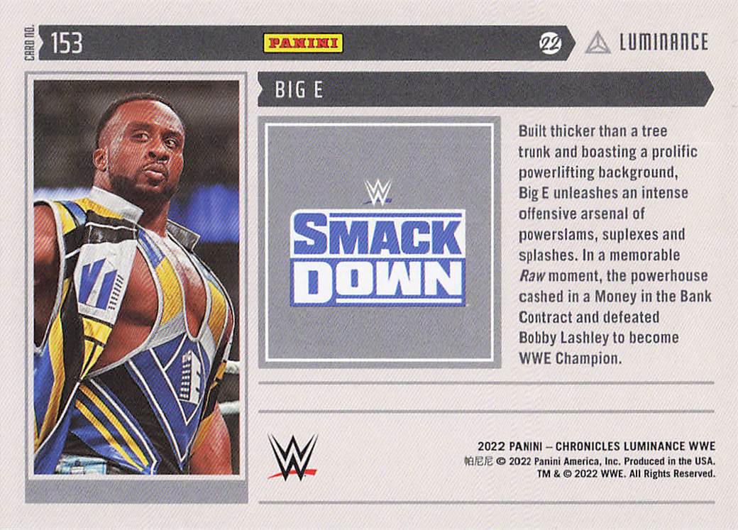 2022 Panini Chronicles WWE Wrestling Big E #153