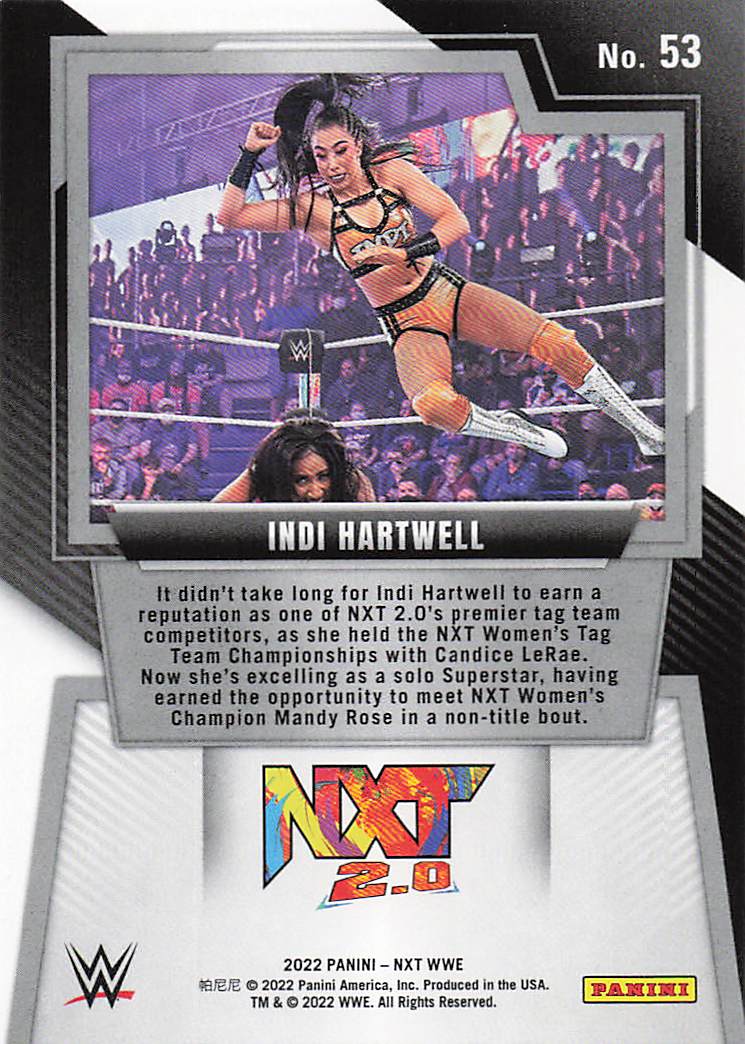 2022 Panini NXT 2.0 WWE Wrestling Indi Hartwell #53