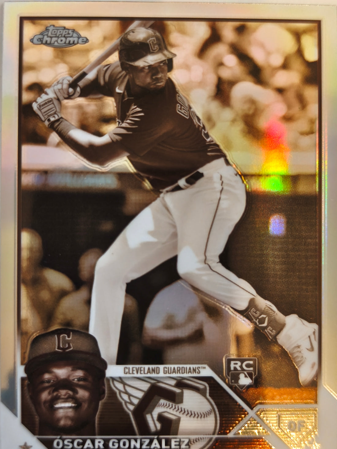 2023 Topps Chrome Baseball Sepia Refractors Óscar González #207