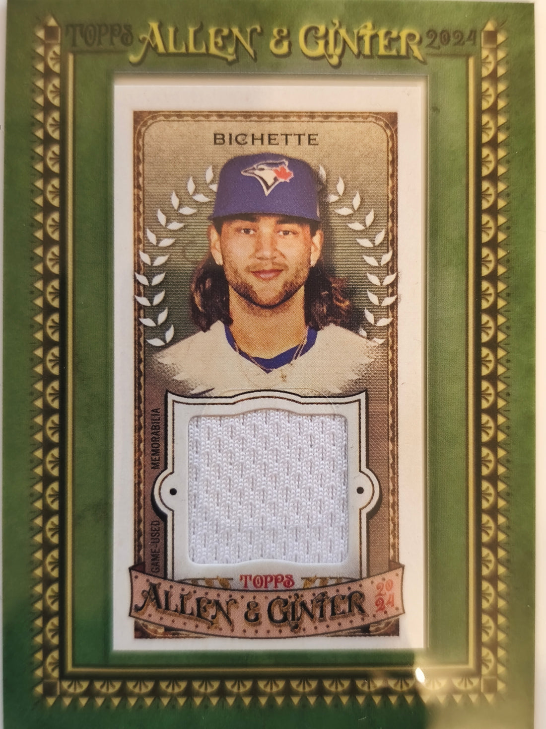 2024 Topps Allen & Ginter Baseball Framed Mini Relics Bo Bichette #MFR-BB
