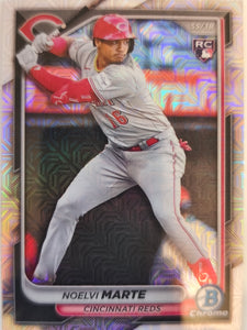 2024 Bowman Chrome Baseball Mojo Refractors Noelvi Marte #4 Rookie