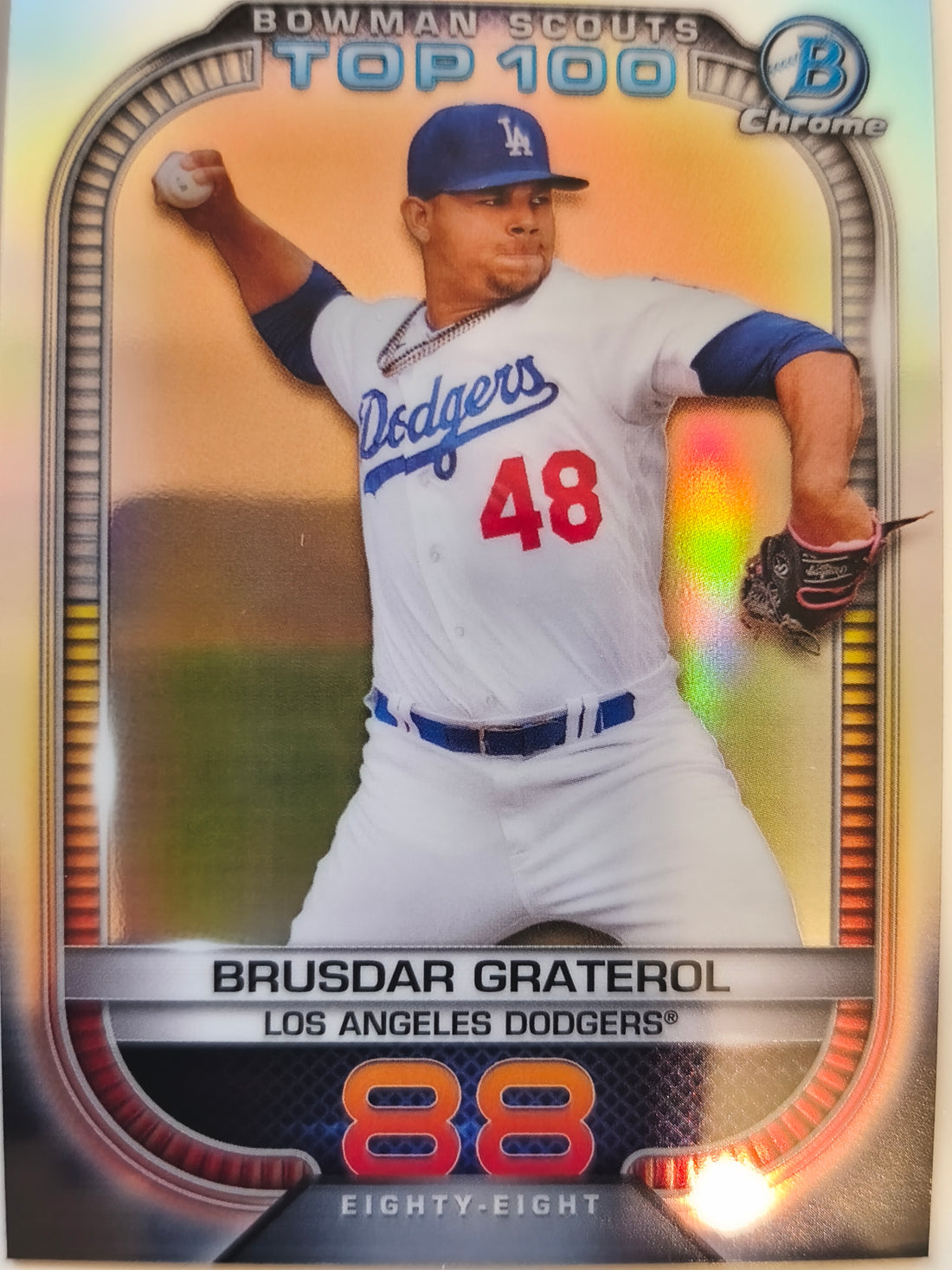 2021 Bowman Baseball Chrome Bowman Scouts Top 100 Brusdar Graterol #BTP-88