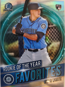 2021 Bowman Baseball Chrome Rookie of the Year Favorites Evan White #RRY-EW