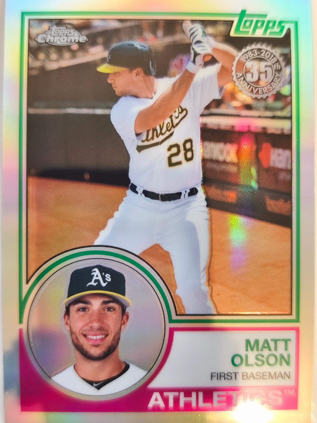 2018 Topps Chrome Baseball 1983 Topps Refractors Matt Olson #83T-11