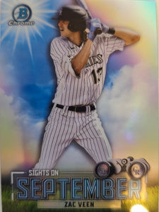 2023 Bowman Baseball Sights on September Zac Veen #SOS-10