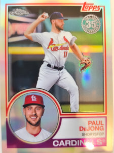 2018 Topps Chrome Baseball 1983 Topps Refractors Paul DeJong #83T-22