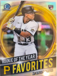 2021 Bowman Baseball Chrome Rookie of the Year Favorites Ke'Bryan Hayes #RRY-KH