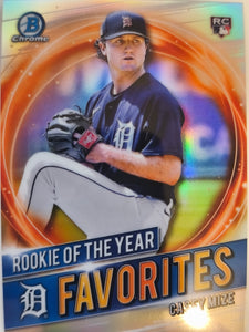 2021 Bowman Baseball Chrome Rookie of the Year Favorites Casey Mize #RRY-CM
