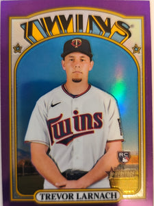 2021 Topps Heritage Baseball Chrome Purple Refractor Trevor Larnach #622 Rookie