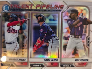 2021 Bowman Chrome Nick Gordon / Royce Lewis / Wander Javier #TP-MIN
