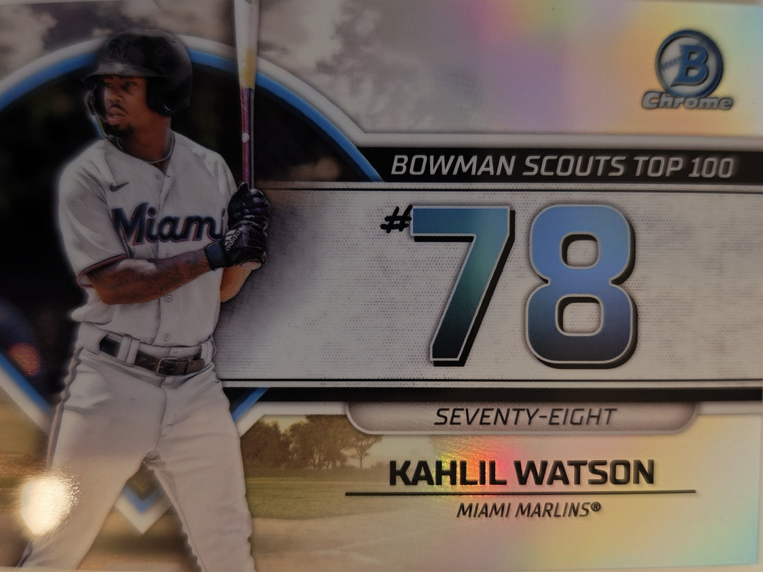 2023 Bowman Baseball Bowman Scouts Top 100 Kahlil Watson #BTP-78
