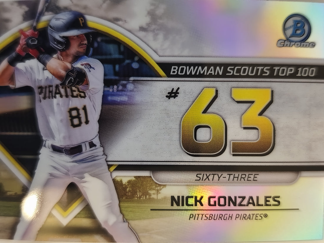 2023 Bowman Baseball Bowman Scouts Top 100 Nick Gonzales #BTP-63