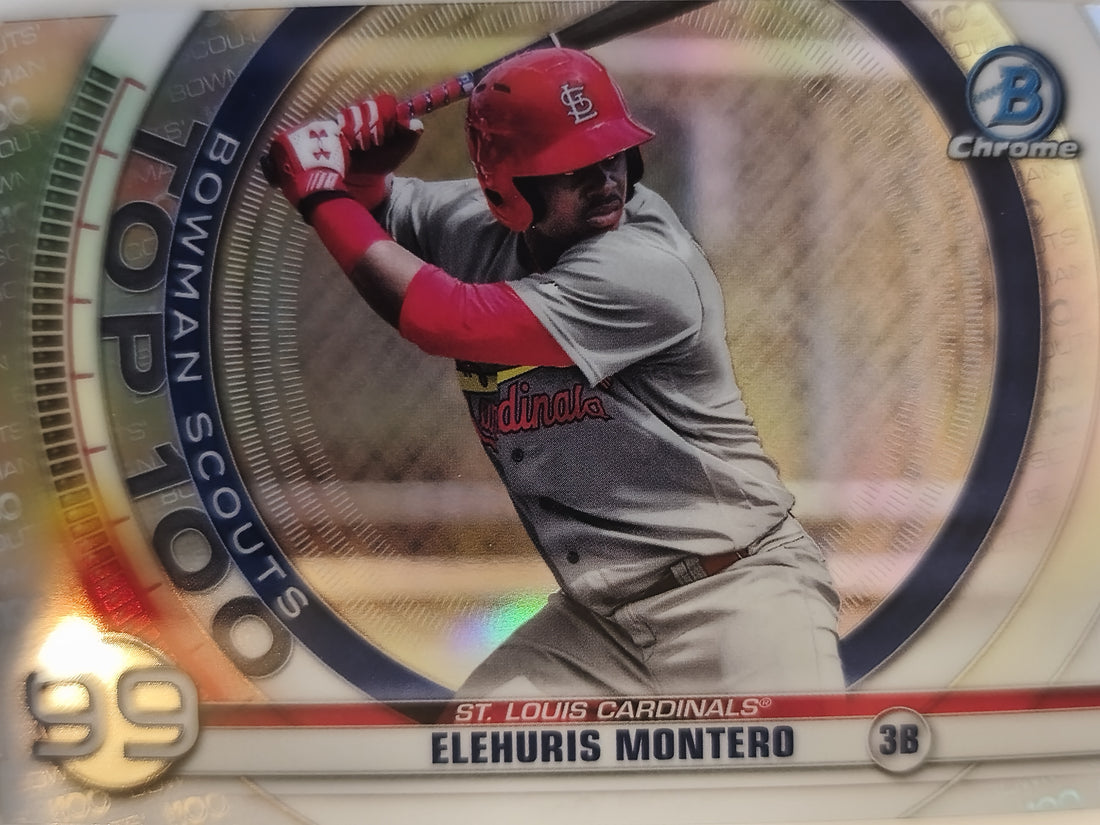 2020 Bowman Baseball Chrome Bowman Scouts Top 100 Elehuris Montero #BTP-99