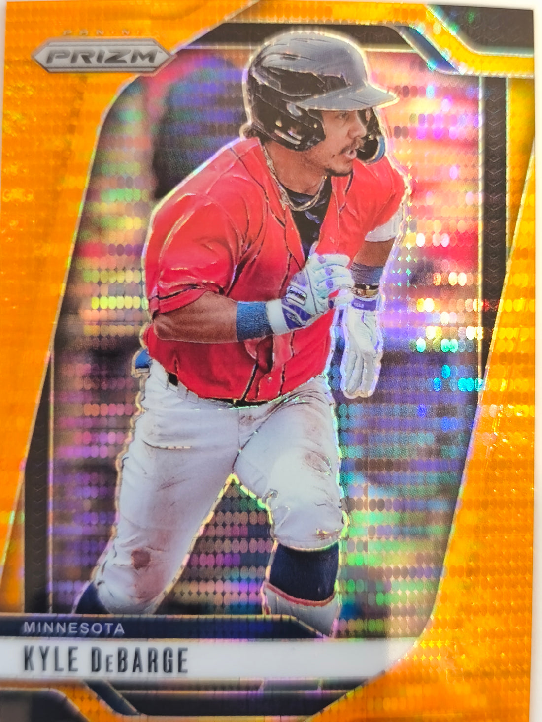 2025 Panini Prizm Baseball Orange Pulsar Prizms 090/399 Kyle DeBarge #18