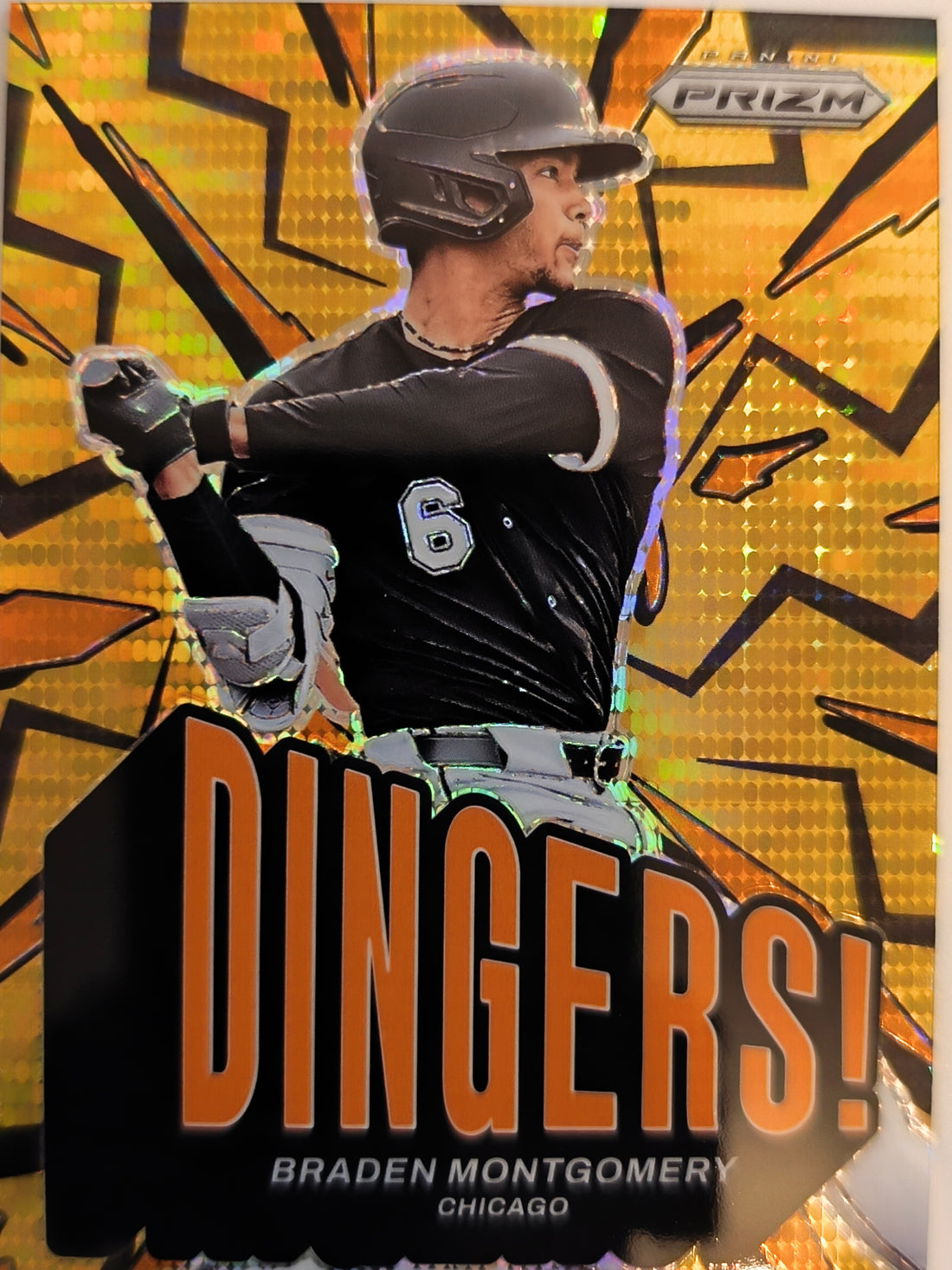 2025 Panini Prizm Baseball Dingers! Orange Prizms Braden Montgomery #21