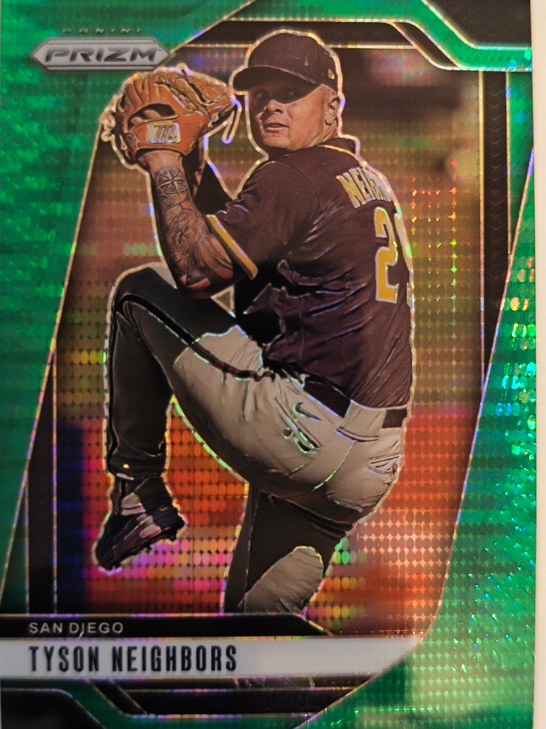 2025 Panini Prizm Baseball Green Pulsar Prizms 22/25 Tyson Neighbors #246