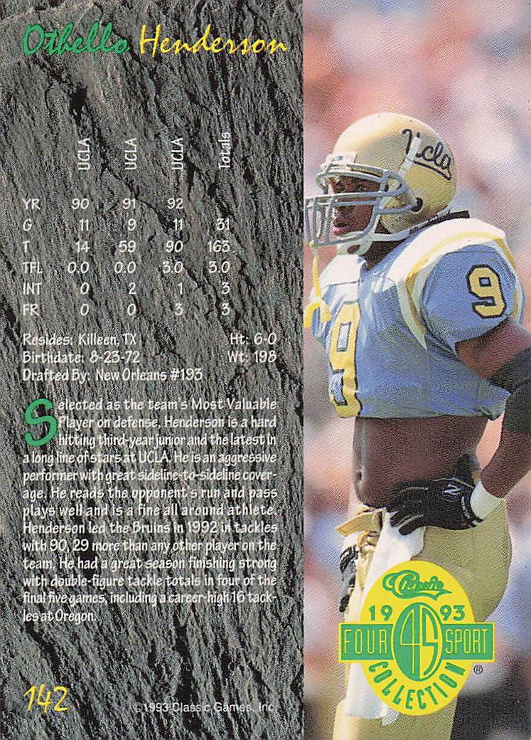 1993 Classic Four Sport Multisport Othello Henderson #142