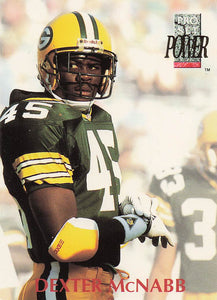 1992 Pro Set Power Football Dexter McNabb #145 Rookie