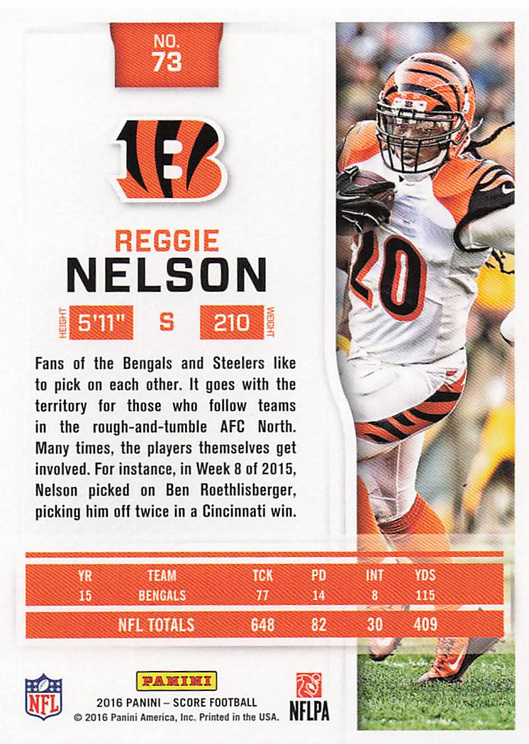 2016 Score Football Reggie Nelson #73