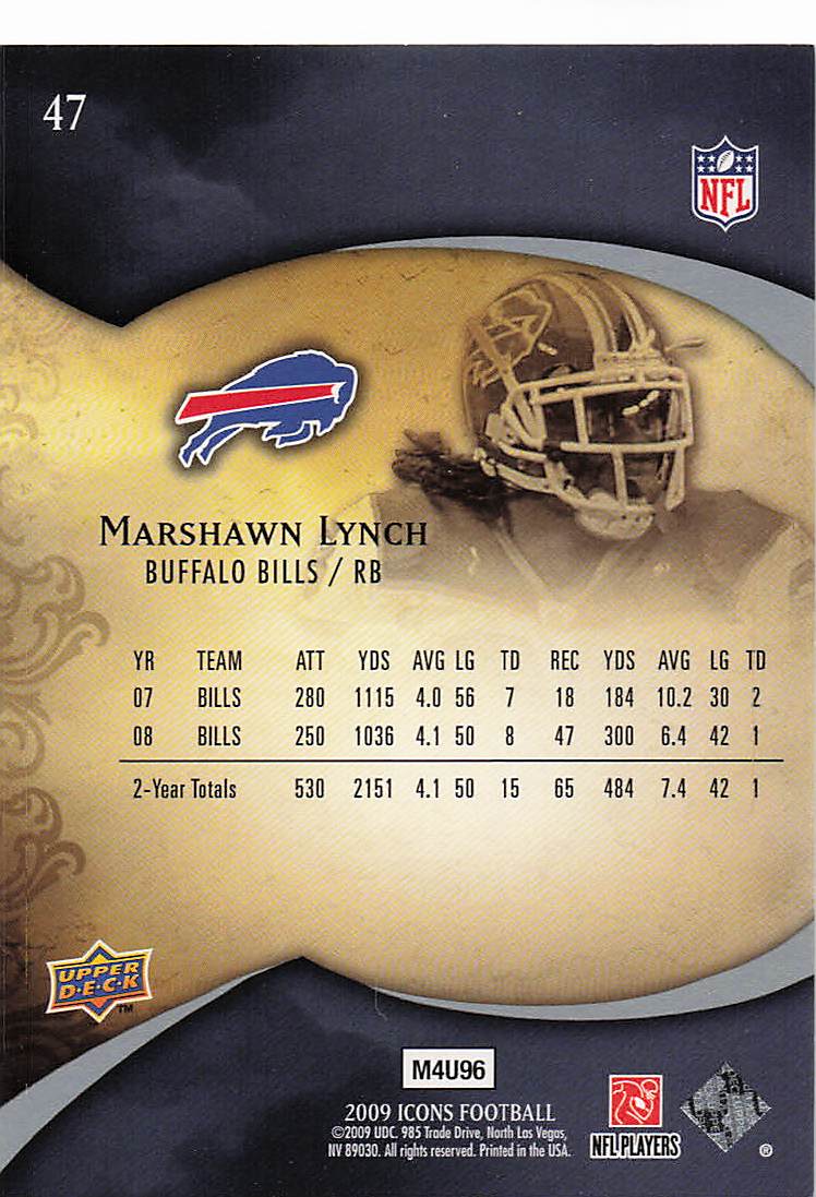 2009 Upper Deck Icons Football Marshawn Lynch #47