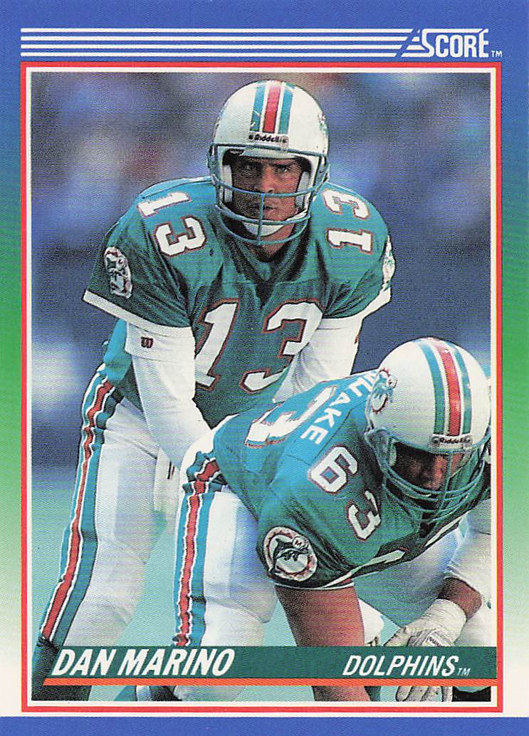1990 Score Football Dan Marino #13