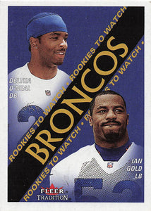 2000 Fleer Tradition Football Deltha O'Neal / Ian Gold #344 Rookie