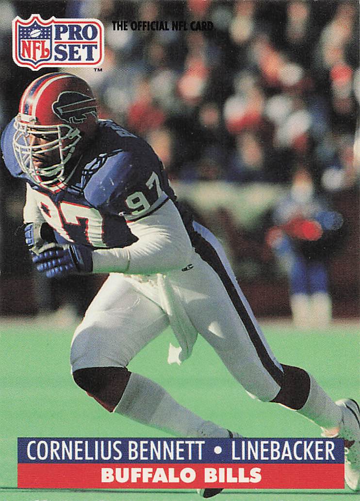 1991 Pro Set Football Cornelius Bennett #74b